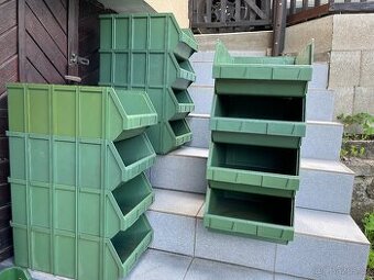 Plastový ukládací box A-400 šedý, 497x315x190 mm