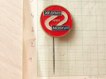 Moskva 1985 - XII. SFMS - starý odznáček