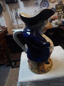 Starožitný keramický glazurovaný džbán