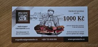 Dárkový poukaz do Pršuterie Chovaneček 1000 Kč