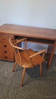Retro psaci stůl + židle