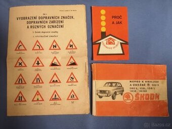 Škoda 105, 120 - retro příručka Návod k obsluze, značky
