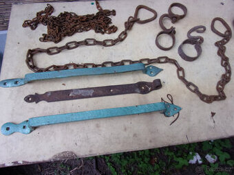 kování na vrata , řetězy ,háky ,...