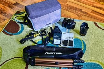 Nikon D3400 + objektiv 18-55 AF-P | Stav nového pouze 3373