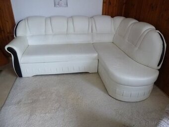 Sedací souprava rohová rozkládací ECO kůže