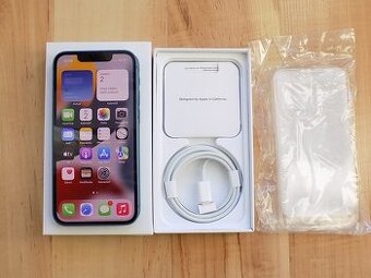  APPLE iPhone 13 mini 128GB Blue - ZÁRUKA - TOP - 100% BAT.