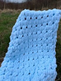 Puffy deka pro miminko modrá