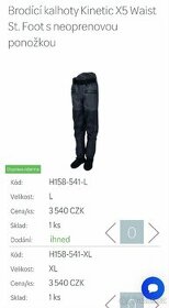 Prodám brodící kalhoty Kinetic - 1