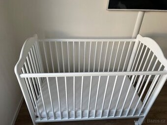 Postýlka 120 cm x 60 cm bílá