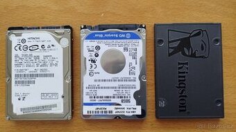 SSD 12GB a disky 2.5" 320GB a 500GB