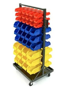 Oboustranný úložný vozík na spojovací materiál