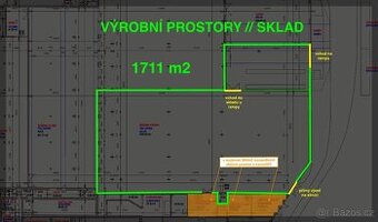 SKLAD / VÝROBNÍ PROSTOR 1711m2 - 1
