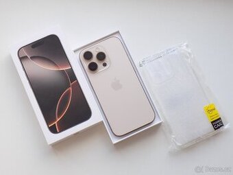APPLE iPhone 16 Pro 128GB Pouštní titan - ZÁRUKA - 100% BAT.