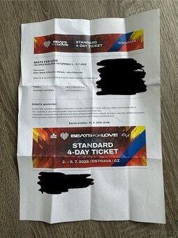 Beats for Love Ostrava - 1x Vstupenka - 4 days ticket