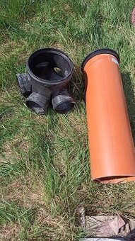 šachtové dno sběrné 315/160 a šachtová roura s poklopem - 1