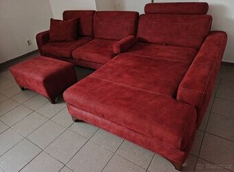 ROZKLÁDACÍ rohová sedací souprava - jak NOVÁ, TOP STAV