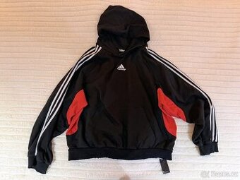 Balenciaga × Adidas Black And Red Hoodie, unisex mikina M
