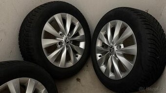 Originál Škoda R16 205/55 5x122 + Continental TS870 (7-6mm)