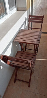 Balkonový nábytek (stolek + 2x židle)