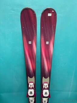 pěkné dámské lyže Salomon Lyra v délce 154cm