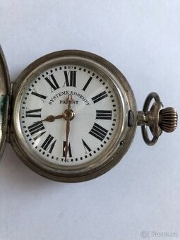 Staré stříbrné  kapesni hodinky ROSKOPF plastické