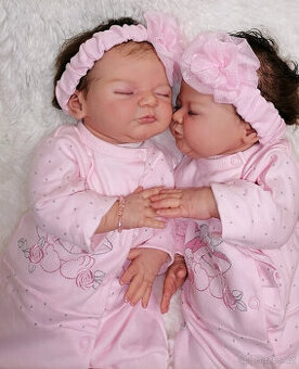 Reborn, dvojčátka, panenka, realistická, miminko