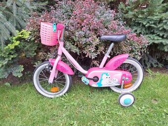 Detske dívčí kolo B-Twin 14 Pink růžové pro ho