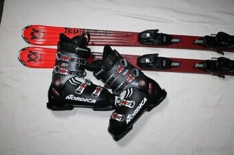lyže Volkl 160 cm , lyžáky Nordica