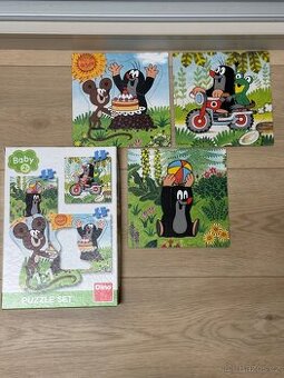 Dino Toys Krtek na louce Baby Puzzle set 12 dílků