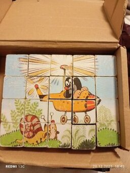 Retro drevene kostky