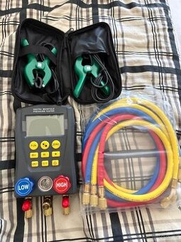 digitální manometr pro klimatizace – tlak, teplota, vakuuace