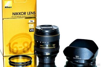 Nikon AF-S Nikkor 16-80mm VR + UV filtr Stav NOVÉHO