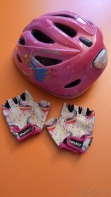 Helma dětská s rukavicemi cyklo