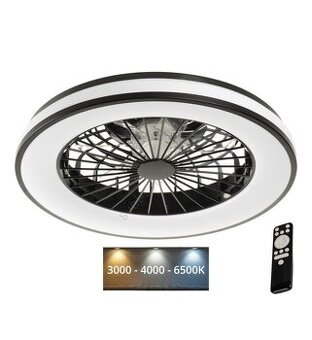 LED Stmívatelné stropní svítidlo s ventilátorem