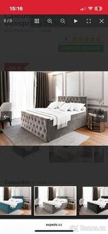 Čalouněná boxspring postel