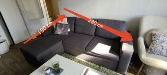 Rohová souprava tozskládací+ úložný prostor.