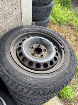 Plechové disky 5x112 R15 včetně zimních pneu