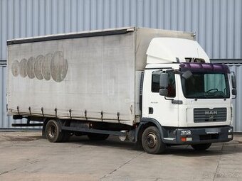 MAN TGL 12.210, TŘÍSTRANNÁ SHRNOVACÍ PLACHTA, REZERVNÍ KOLO