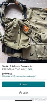 Nosítko Tula free to grow carrier