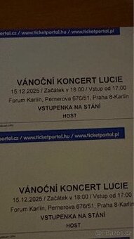 Lucie - Vánoční koncert Praha, Fórum Karlín 15.12.