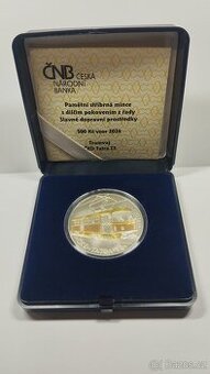 Stříbrná pamětní 500kč mince. Ze série Slavné Dopravní Prost