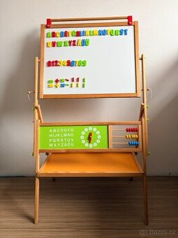 Dětská dřevěná tabule včetně magnetek