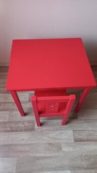 Dětský dřevěný stoleček set  ikea a 2 židle