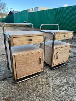 Chromované párové noční stolky - 1