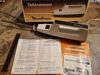 Retro elektrický nůž na maso Moulinex