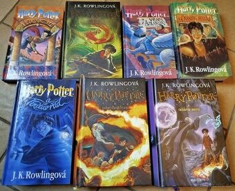 7x HARRY POTTER - KOMPLET - pevná vazba, levně