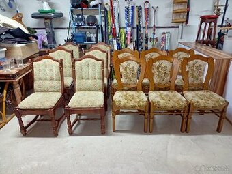 Prodám sestavu židlí 6+6 z masivu