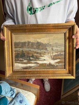 Zimní krajina s břízami (František Vašler)