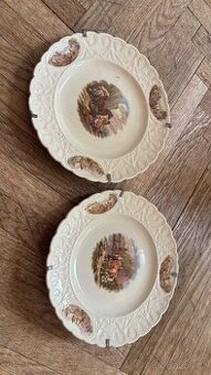 Dekorativní porcelánové talíře Royal Cauldon (2 ks)