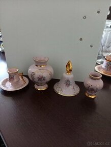 růžový porcelán miniatury - 1